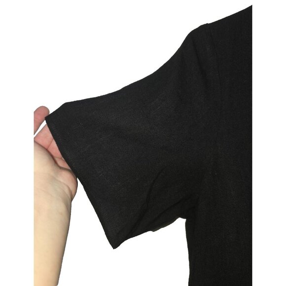 Disturbia Embroidered Foxglove V-neck Mini Dress 8 Whimsigoth Witch Black Gothic - Picture 14 of 16